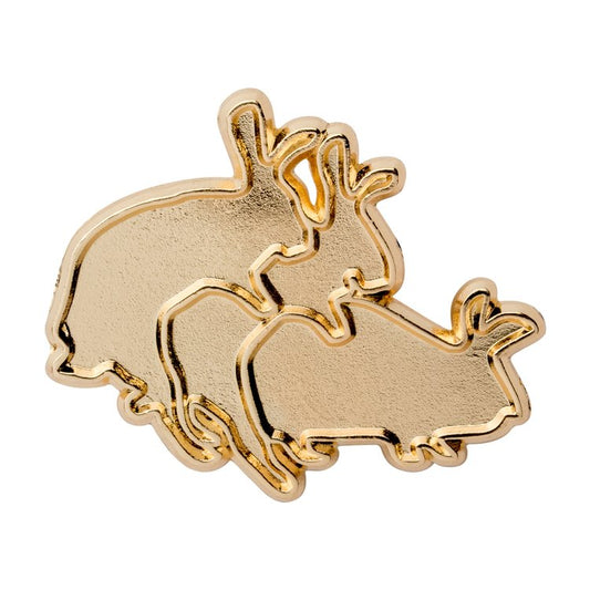 Ilegal Mezcal Merch - Ilegal Gold Humping Rabbits Pin